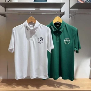 Malbon Golf Herren Wear Sleeve Shirt Polo Weiß Grün M~XXL Freizeit Neu FedEx DHL - Bild 1 von 6