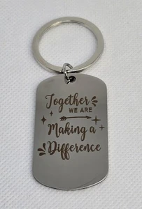 Together We Are Making a Difference Llavero Inspirador Motivativo  - Imagen 1 de 2