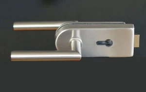Glastürbeschlag Glastür Türbeschlag Edelstahl Bänder PZ Schlosskasten 323B-MPZ - Bild 1 von 7