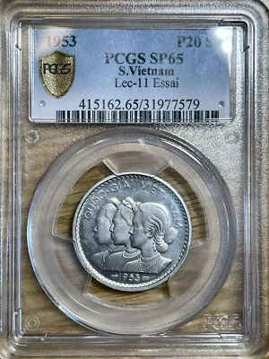 1953 South Vietnam Pattern 20 Su (Essai), Mintage 1,200, PCGS SP-65 - Image 1 of 4