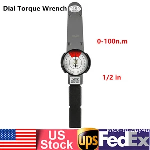 Dial Indicator Torque Wrench Indicating Torquemeter Torque Testing 0-100n.m USA - Picture 1 of 13
