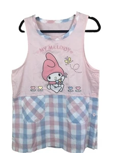 Grembiule tunica Sanrio My Melody smock donna cotone top coniglio Harajuku Kawaii - Foto 1 di 18