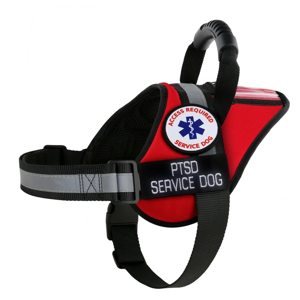 Chaleco arnés reflectante impermeable + parches ALL ACCESS CANINE™ Service para perros PTSD Foto 1 de 4