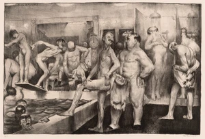 GEORGE BELLOWS THE SHOWER BATH REALISM ART GICLEE PRINT FINE CANVAS - Picture 1 of 8