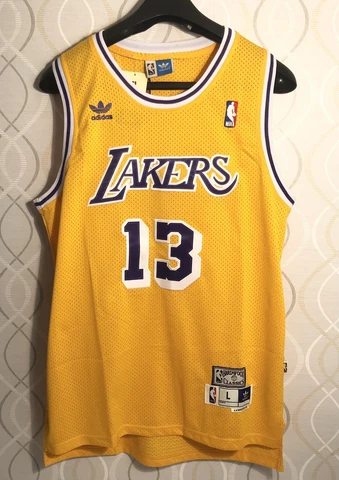 Chamberlain Adidas NBA Hardwood Classics LA Lakers Stitched Jersey #13 SizeL NWT Cover