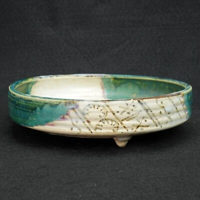 Japanese Oribe Brush Wash or Dish Circa 1920’s - Image 1 of 4