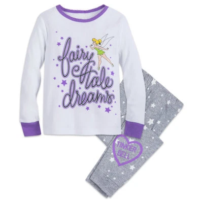 Пижамный набор для девочек Disney Store Tinker Bell Fairy Pixie 2 шт. размер 10 - Изображение 1 из 3