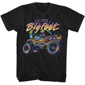The Original Monster Truck T-Shirt FIRESTONE BIGFOOT 4x4x4 Vehicles New Black - Picture 1 of 3
