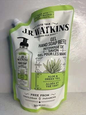 J.R. Watkins Gel Hand Soap Refill - Aloe and Green Tea - 34 oz - 1 Pack  - Image 1 of 3