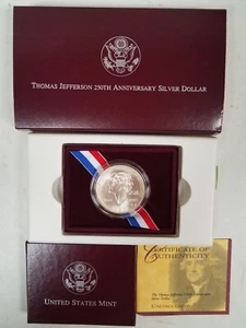 CS0193PJSBiO U.S. COMMEM $1 YEAR 1993-P JEFFERSON MINT STATE COIN SET TONED OGP! - Picture 1 of 6