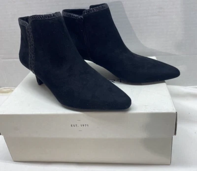 Rockport Black Womens Kitten Heel Kimly Bootie Microsuede Comfort Shoes Size 7.5 - Image 1 of 4