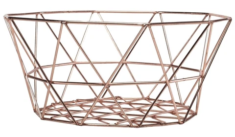 Decorative SummerHawk Ranch Geometric Egg Basket Copper Cover