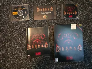 Diablo 1 PC Big Box - 1996 First Print + Hellfire Exp. - Complete, NO GOTY Print - Picture 1 of 10