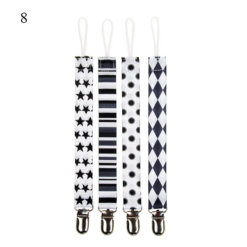 4 Pack Little Baby Dummy Pacifier Clips Pacifier Chain Clip Soother Holder Strap - Image 1 of 4