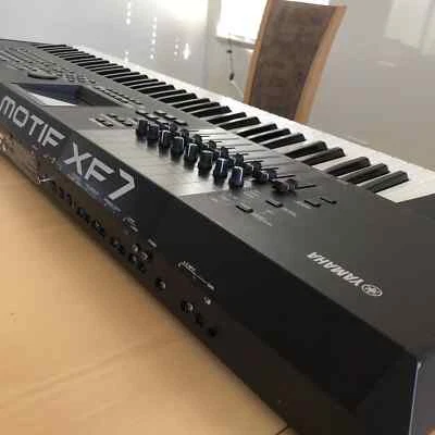 YAMAHA Motif XF7 Digital Synthesizer Synth Keyboard Musical Instrument Black - Image 1 of 3