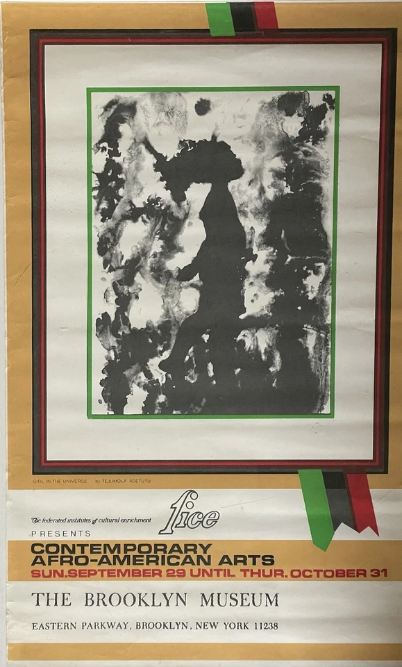 Pôster de artes afro-americanas contemporâneas THE BROOKLYN MUSEUM institutos federados - Imagem 1 de 4