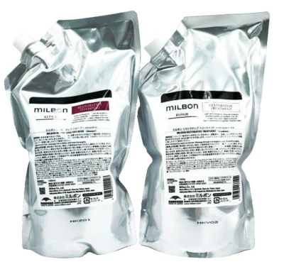 Champú reparador reparador Milbon 1000 ml + juego de tamaño salón de tratamiento 1000 g Japón Foto 1 de 3