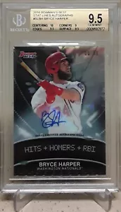 2016 Bowman's Best BRYCE HARPER Stat Lines Auto Refractor /50 BGS 9.5/10 - Picture 1 of 6