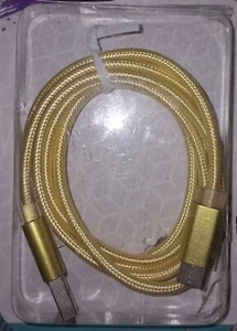 3 ft maybe USB type c to usb cable charger for samsung phones LG general gold - Picture 1 of 2