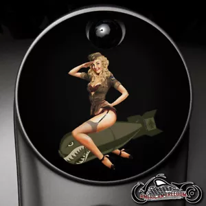 Harley Davidson Fuel Console Door Gas Door 2008+ Touring Pin Up Girl - Picture 1 of 1
