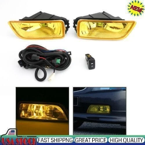 Luces antiniebla de lente amarilla + interruptor apto para Honda Accord 2003-2007 / 2004-2008 Acura Foto 1 de 4