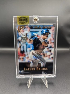2016 Topps Archives Signature Series Carlos Baerga Auto /23 1996 Topps Gallery - Image 1 of 2
