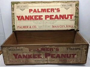 RARE Vintage Antique Palmers Yankee Peanut Candy Display Box Crate Sioux City IA - Picture 1 of 22