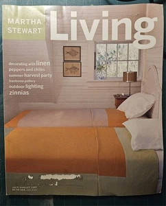 Martha Stewart Living Magazine July August 1997 Number 51 With Mint recipe cards - Picture 1 of 8