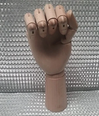 Wooden Mannequin Articulated Jointed Artist Model Hand - Image 1 of 4