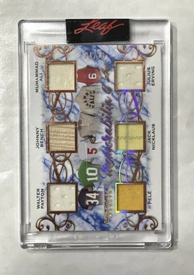 2021 Leaf Ultimate Payton Pele Bench Nicklaus Muhammad Ali Erving GU /30 #UM6-14 - Image 1 of 2