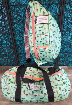 Kavu веревки слинга и Duff n' вещи сумка истинный открытый износ зеленый пляж 2 изделия комплект - Изображение 1 из 4