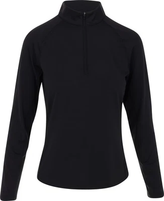 Puma YOU V Brr女式纯色1/4拉链彪马黑色外套 — 第 1/4 张图片