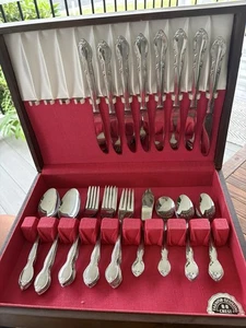 42 Komplettset Truhe Parlament Edelstahl Imperial Floral Lot Service für 8 - Bild 1 von 10
