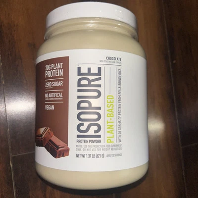 ISOPure Plant Based Protein Powder, Chocolate, 1.37lb, 20 Svgs, Exp.12/20/2026 - Image 1 of 4