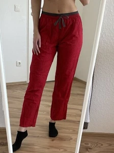 Calvin Klein CK Pyjama Hose S 36 rot grau Schlafhose Schlafanzug Baumwolle - Bild 1 von 5