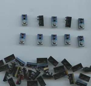 LEGO x 40 Black Plate, Modified 1 x 2 with Open O Clip on Top - Picture 1 of 1