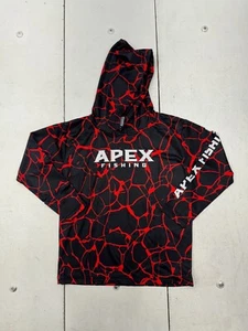 Apex Fishing Black Red Long Sleeve Hooded UPF Shirt Boys Size 6T - Picture 1 of 5