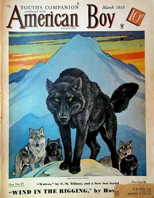 American Boy Magazine March 1935 Wolves Paul Branson William Heyliger Foto 1 de 3