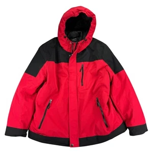 Club Room Mens 3-In-1 Hooded Colorblock Water-Resistant Jacket Red 2XL - Picture 1 of 7