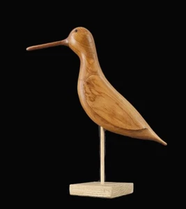 SHOREBIRD Yellowlegs HOLZ SCHÖN HANDGESCHNITZT & SIGNIERT mit STÄNDER - Bild 1 von 8