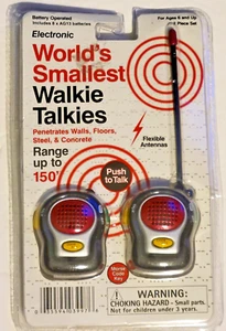Westminster World's Najmniejsze Walkie Talkie (fabrycznie nowe!) Zakres 150' - Zdjęcie 1 z 2