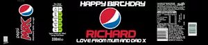 4 X PERSONALISED PEPSI MAX BOTTLE LABEL - PARTY / BIRTHDAY / WEDDING - BEST - Picture 1 of 2