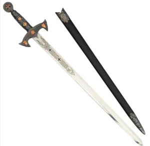 Demascus Beautiful Custom Handmade Sword With Beautiful Wood Scabbard  - Picture 1 of 1