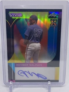 2022 Leaf Vivid Royber Salinas XRC Auto 9/20 Atlanta Braves (530) - Picture 1 of 4