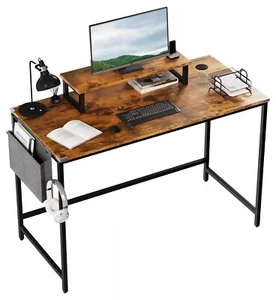 Wooden Computer Desk Laptop Study Shelves Writing Table Home Office Workstation - Picture 1 of 10