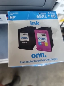 Onn. 65XL Black + Color 65 Ink Cartridge Compatible with HP - Picture 1 of 1
