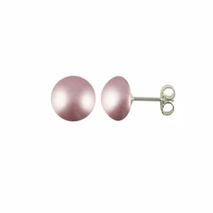Ethereal Powder Rose Austrian Glass Pearl Stud Pierced Earrings - Picture 1 of 1