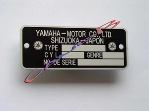 PLAQUE CONSTRUCTEUR YAMAHA - Afbeelding 1 van 3