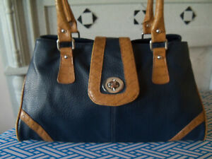Ladies Bag Blue & Tan