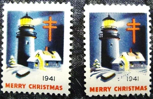 USA, 1941 Christmas Seal, FREAK, No Footprints in Snow, WX104, 41-1.1, MNH - Bild 1 von 3